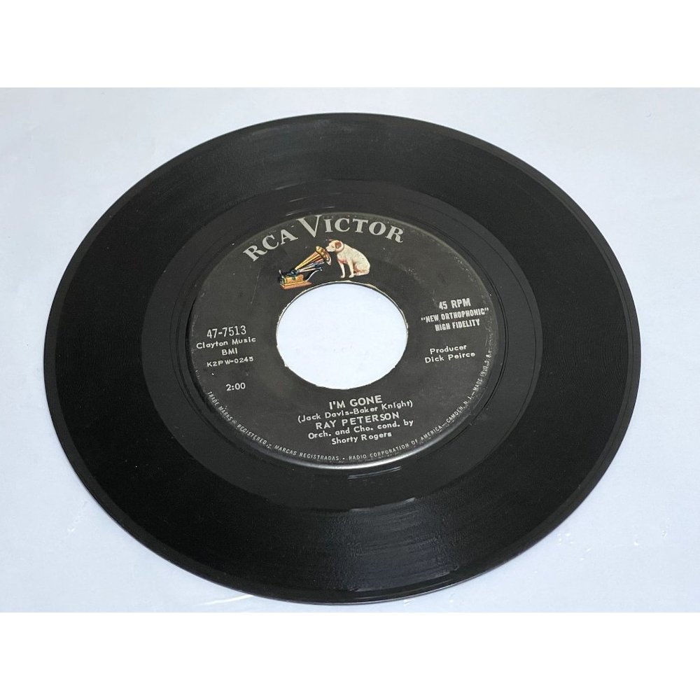 Ray Peterson I'm Gone  The Wonder of You 47-7513 Genre VG+ Condition Vinyl Recor
